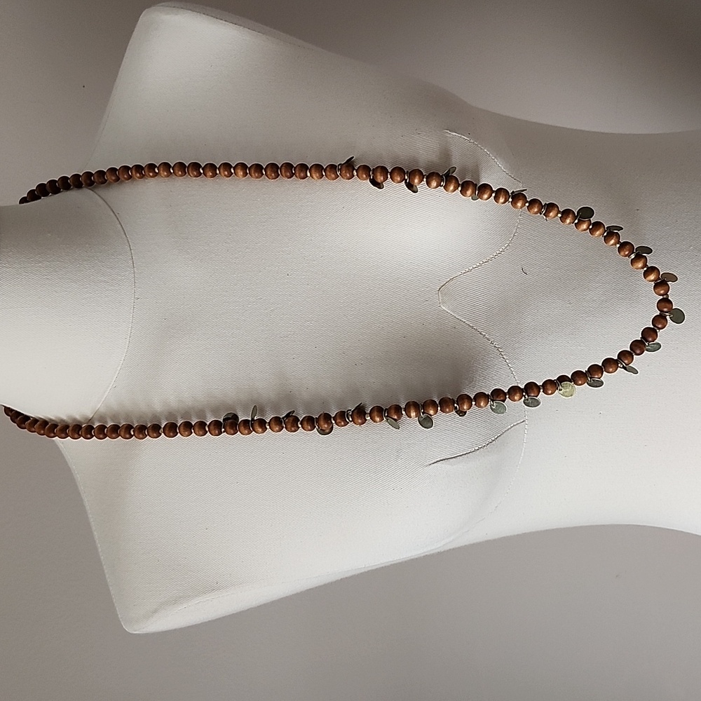 Tommy Hilfiger Brown Beaded Necklace